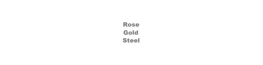 18K Rose Gold Steel 316L